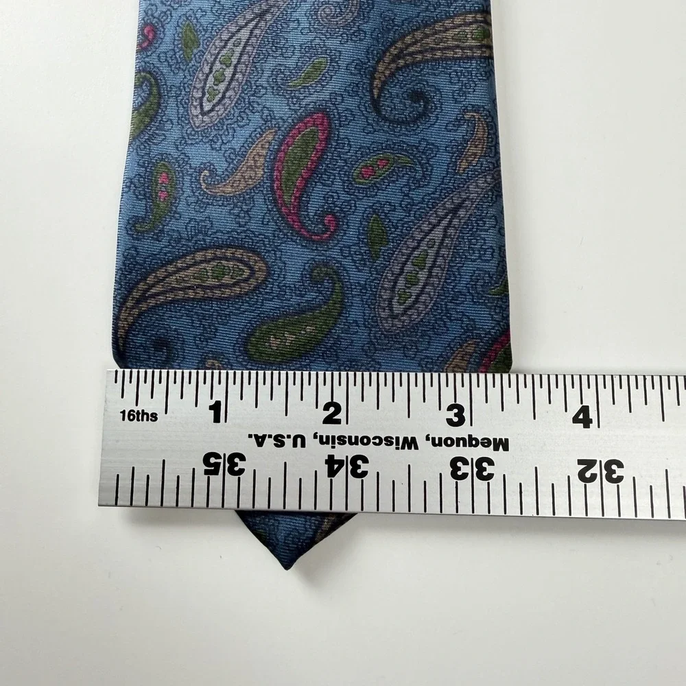 Lanvin Tie Mens Blue Paisley Silk Tie‎ Italy